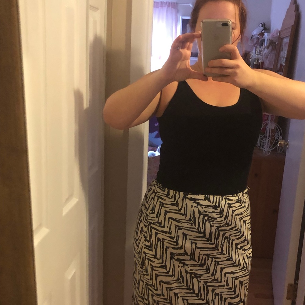 silk zebra print skirt